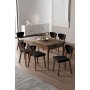HANAH HOME Rasklopivi trpezarijski sto i stolice (7 delova) Exve Baroque Black - slika 1