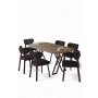 HANAH HOME Set trpezarijskog stola i stolica (7 delova) Axton Atlantic Pine Anthracite - slika 2