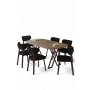 HANAH HOME Set trpezarijskog stola i stolica (7 delova) Axton Atlantic Pine Black - slika 2