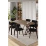 HANAH HOME Set trpezarijskog stola i stolica (7 delova) Axton Atlantic Pine Black - slika 1