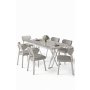HANAH HOME Set trpezarijskog stola i stolica (7 delova) Axton White Grey - slika 2