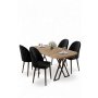 HANAH HOME Set trpezarijskog stola i stolica (5 delova) Kaye Atlantic Pine Black - slika 2