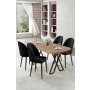 HANAH HOME Set trpezarijskog stola i stolica (5 delova) Kaye Atlantic Pine Black - slika 1