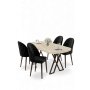 HANAH HOME Set trpezarijskog stola i stolica (5 delova) Kaye Travertine Black - slika 2