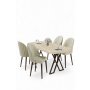 HANAH HOME Set trpezarijskog stola i stolica (5 delova) Kaye Travertine Cream - slika 2