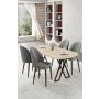 HANAH HOME Set trpezarijskog stola i stolica (5 delova) Kaye Travertine Grey - slika 1