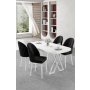 HANAH HOME Set trpezarijskog stola i stolica (5 delova) Kaye White Black - slika 1