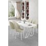 HANAH HOME Set trpezarijskog stola i stolica (5 delova) Kaye White Cream - slika 1