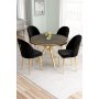 HANAH HOME Set trpezarijskog stola i stolica (5 delova) Mos Anthracite Gold Black - slika 1
