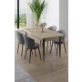 HANAH HOME Rasklopivi trpezarijski sto i stolice (5 delova) Asfel Travertine Grey - slika 2