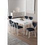 HANAH HOME Rasklopivi trpezarijski sto i stolice (7 delova) Exve White Anthracite - slika 2