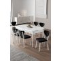 HANAH HOME Rasklopivi trpezarijski sto i stolice (7 delova) Exve White Black - slika 2