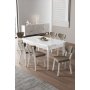 HANAH HOME Rasklopivi trpezarijski sto i stolice (7 delova) Exve White Cappuccino - slika 1
