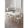 HANAH HOME Rasklopivi trpezarijski sto i stolice (7 delova) Exve White Cream - slika 1