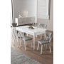 HANAH HOME Rasklopivi trpezarijski sto i stolice (7 delova) Exve White Grey - slika 1