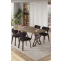 HANAH HOME Set trpezarijskog stola i stolica (5 delova) Axton Atlantic Pine Anthracite - slika 1