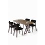 HANAH HOME Set trpezarijskog stola i stolica (5 delova) Axton Atlantic Pine Black - slika 1
