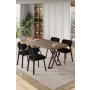 HANAH HOME Set trpezarijskog stola i stolica (5 delova) Axton Atlantic Pine Black - slika 2