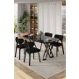 HANAH HOME Set trpezarijskog stola i stolica (5 delova) Axton Black Marble Black - slika 2
