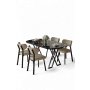 HANAH HOME Set trpezarijskog stola i stolica (5 delova) Axton Black Marble Cappuccino - slika 2