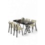 HANAH HOME Set trpezarijskog stola i stolica (5 delova) Axton Black Marble Cream - slika 1