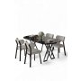 HANAH HOME Set trpezarijskog stola i stolica (5 delova) Axton Black Marble Grey - slika 1