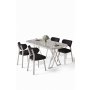 HANAH HOME Set trpezarijskog stola i stolica (5 delova) Axton White Anthracite - slika 2