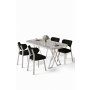 HANAH HOME Set trpezarijskog stola i stolica (5 delova) Axton White Black - slika 2