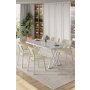 HANAH HOME Set trpezarijskog stola i stolica (5 delova) Axton White Cream - slika 1