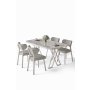 HANAH HOME Set trpezarijskog stola i stolica (5 delova) Axton White Grey - slika 2
