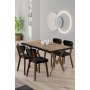 HANAH HOME Set trpezarijskog stola i stolica (5 delova) Akort Atlantic Pine Black - slika 1