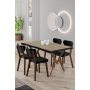 HANAH HOME Set trpezarijskog stola i stolica (5 delova) Akort Travertine Black - slika 1