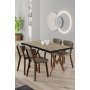 HANAH HOME Set trpezarijskog stola i stolica (5 delova) Akort Travertine Cappuccino - slika 1