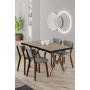HANAH HOME Set trpezarijskog stola i stolica (5 delova) Akort Travertine Grey - slika 2