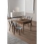 HANAH HOME Rasklopivi trpezarijski sto i stolice (5 delova) Exve Baroque Grey - slika 2