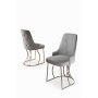 HANAH HOME Set stolica (4 dela) Puva Grey Chrome - slika 1
