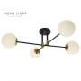 HOME LIGHT TALIA 74 LUSTER 4xE27 CRNA/ZLATO - slika 1
