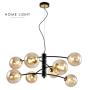 HOME LIGHT TALIA 50 LUSTER 8*G9 CRNA/BAKAR - slika 1