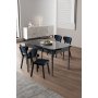 HANAH HOME Rasklopivi trpezarijski sto i stolice (5 delova) Exve Black Marble Anthracite - slika 2