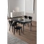 HANAH HOME Rasklopivi trpezarijski sto i stolice (5 delova) Exve Black Marble Black - slika 2