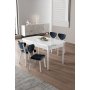 HANAH HOME Rasklopivi trpezarijski sto i stolice (5 delova) Exve White Anthracite - slika 2