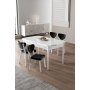 HANAH HOME Raskopivi trpezarijski sto i stolice (5 delova) Exve White Black - slika 1