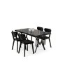 HANAH HOME Set trpezarijskog stola i stolica (5 delova) Akort Black Marble Black - slika 1