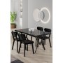 HANAH HOME Set trpezarijskog stola i stolica (5 delova) Akort Black Marble Black - slika 2