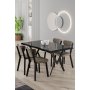 HANAH HOME Set trpezarijskog stola i stolica (5 delova) Akort Black Marble Cappuccino - slika 2
