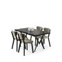 HANAH HOME Set trpezarijskog stola i stolica (5 delova) Akort Black Marble Cream - slika 2