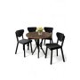 HANAH HOME Set trpezarijskog stola i stolica (5 delova) Agnes Baroque Black - slika 2