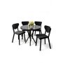 HANAH HOME Set trpezarijskog stola i stolica (5 delova) Agnes Black Marble Black - slika 1