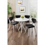 HANAH HOME Set trpezarijskog stola i stolica (5 delova) Agnes White Black - slika 1