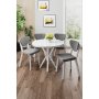 HANAH HOME Set trpezarijskog stola i stolica (5 delova) Agnes White Grey - slika 1